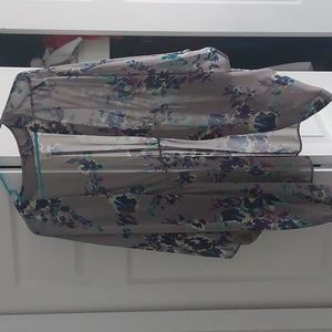 SHEER FLORAL ARIZONA KIMONO XL